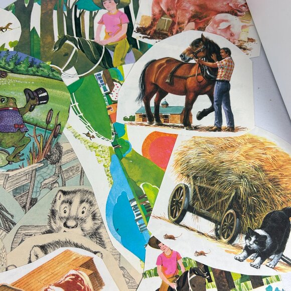 Ephemera Lot Scrapbooking Crafts Junk Journal Animals Nature Whimsical Vtg Pages - Picture 3 of 13